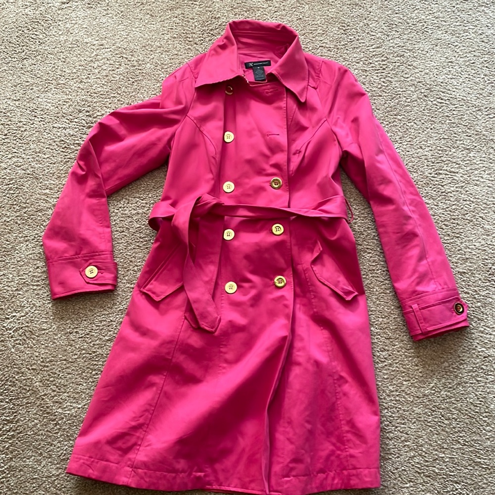 Pink trench coat